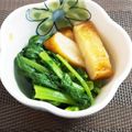 はちみつlove's cooksnap of when they made うどんスープで味決定✿小松菜と平天の煮物.
