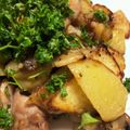 菜つ実☆ミ's cooksnap of when they made こんがりポテトと鶏もも肉のにんにく炒め★.
