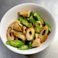 ☆しーたんママ☆'s cooksnap of when they made オクラとちくわのきんぴら.
