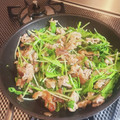 ゆかりんご117♪'s cooksnap of when they made 水菜と豚のゆずこしょう炒め.