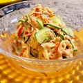 t0mt0mt0m's cooksnap of when they made 簡単☆キュウリとツナかにかまのサラダ.