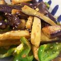 簡単しか勝たん's cooksnap of when they made ナスとピーマンとエリンギの生姜醤油炒め.