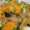 toshio39's cooksnap of when they made オクラわかめきゅうりカニカマ春雨酢の物.