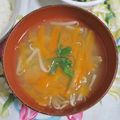 mmameco's cooksnap of when they made ピーラーにんじんともやしのお味噌汁☆.