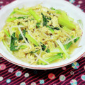 ふうはっちゃん's cooksnap of when they made 小松菜もやしの節約ふわとろ卵とじ.