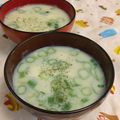 赤い電話's cooksnap of when they made お味噌汁をリメイク!あったか豆乳スープ.