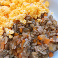 夕飯は６時です's cooksnap of when they made 夕食これだけで。甘辛野菜そぼろ丼の具。.