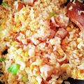 pyonpoco's cooksnap of when they made あまった唐揚げで中華おこわ味チャーハン⁉.