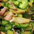 geullaha's cooksnap of when they made ずいきとキュウリの酢の物.