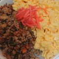 precious☆'s cooksnap of when they made 【レンジで簡単主食】卵と鶏の2色そぼろ丼.