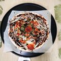 FaithAloha's cooksnap of when they made HBで♪ タイ風チキン ピザ.