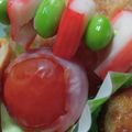 ♡AKRMM♡'s cooksnap of when they made お弁当に♪＊カニカマと枝豆の彩りピック＊.