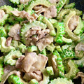RIKAcook☆'s cooksnap of when they made ゴーヤと豚バラのオイマヨ炒め.