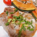 みかん組's cooksnap of when they made ★オーブンで♪豚肉のネギ味噌のっけ焼き★.