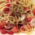 ベティ３'s cooksnap of when they made タコとフレッシュトマトのパスタ.