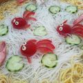 mielle's cooksnap of when they made 涼しげに☆彡金魚ちゃん素麺.