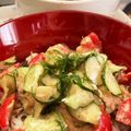 クックさいちゃ's cooksnap of when they made 茄子とトマトとツナの冷たい麺～おそうめん.