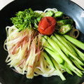 azbjbn's cooksnap of when they made 夏野菜と梅のさっぱり冷麦♬.