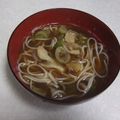 きらり流れ星's cooksnap of when they made ♬そうめんが残ったらお味噌汁に♬.