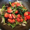 きなこ's cooksnap of when they made トマト入り★牛肉と小松菜のオイスター炒め.