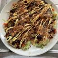 クック0XN5K4☆'s cooksnap of when they made 残ったそばや素麺をお好み焼きにリメイク!.