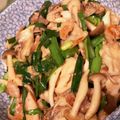 scanty's cooksnap of when they made 豚コマ切れ肉で☆きのことニラの辛味噌炒め.