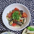 mmameco's cooksnap of when they made レンジ★蒸し鶏と蒸し茄子の盛り合わせ.