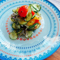 mayurich's cooksnap of when they made 超簡単！キュウリとトマトのゆかり和え.