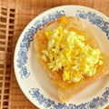 マルんちの丸顔's cooksnap of when they made 〖マーマレードジャムと卵のトースト〗.