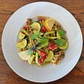 gingamom's cooksnap of when they made 夏野菜のスパイシー焼きそば.
