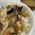 papikun's cooksnap of when they made ナス天風☆卵とじ丼.