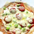 まーやっち's cooksnap of when they made 春巻きの皮フライパンでpizza.