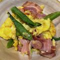 ズッキーーニ's cooksnap of when they made 簡単☆オクラ＆ベーコン＆卵のバター炒め.