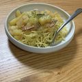 hina＆coMAM's cooksnap of when they made イカの塩辛スパゲッティ.