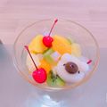 Rina☻'s cooksnap of when they made フルーツポンチに♡動物白玉.