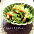 inyako's cooksnap of when they made ゴーヤとさつま揚げの酢の物.