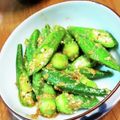 ゆきとろ's cooksnap of when they made オクラの胡麻和え：水っぽくならないコツ.