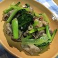 ♪チョコたんママ♪'s cooksnap of when they made 小松菜と豚バラの中華炒め.