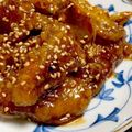 ☆あいちゃん's cooksnap of when they made 簡単・節約☺鶏皮の甘辛コチュジャン炒め.