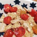 ひな☆さま's cooksnap of when they made 鶏むねとミニトマトのチーズ焼き.