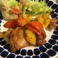 Naokiki's cooksnap of when they made 鶏肉＆パプリカの超簡単♡マスタード炒め♪.