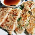 気まぐれ♡雨おんな's cooksnap of when they made mニラと豚ひき肉の簡単チヂミ.