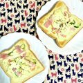 ふたごゆき's cooksnap of when they made ★ポテサラベーコンのカレー風味トースト★.