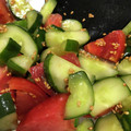 しーゆーのおかん's cooksnap of when they made トマトときゅうりの中華和え.