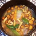 tikariri's cooksnap of when they made なめこと残り野菜のお味噌汁♪.