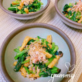 オウジリリノエ's cooksnap of when they made 小松菜と油揚げの酢醤油和え。お弁当にも。.