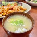 Superlittleboo's cooksnap of when they made かぼちゃと玉葱の味噌汁.