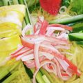aikaji's cooksnap of when they made ごまだれ冷やし中華★味付きたまご付き.