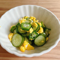 まこさんど's cooksnap of when they made きゅうりとオクラと卵の三杯酢.