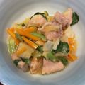T△U's cooksnap of when they made 小松菜と鶏もものガリマヨ炒め.
